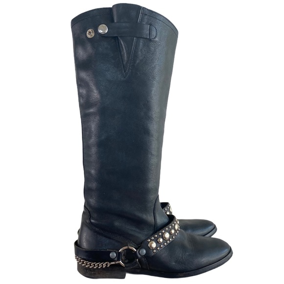 Golden Goose Deluxe Chain Leather Riding Boots 39 - Picture 1 of 12